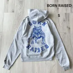 BORN RAISED ボーンレイズド プルオーバーパーカーSグレー ピットブル