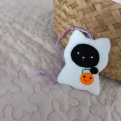 フェルト　マスコット　ハロウィン　猫