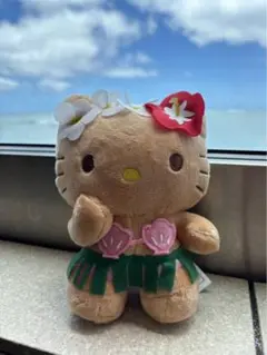 ハワイ限定日焼けキティフラダンスぬいぐるみ