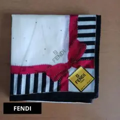 【FENDI 】フェンディ　ハンカチ　リボン　ドット　未使用