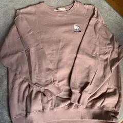 ハローキティ　刺繍ピンクスウェット