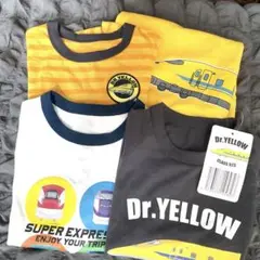 新幹線 Dr.YELLOW スーパートレイン Tシャツ 100cm 4枚セット