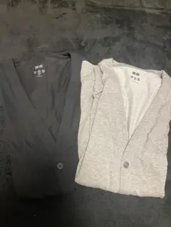 ユニクロ エアリズムかーディガン 黒XL グレーL