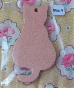 薄いブラウン色猫型フェルトパーツ　約6cmx10cm　未使用