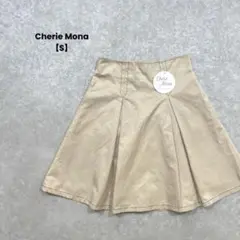 a2318＊Cherie Mona プリーツミニスカート　ベージュ【S】タグ付き