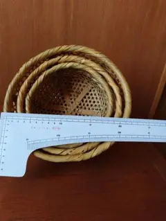 竹製ざる入れ子3個セット