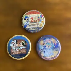 東京ディズニーシー 2周年記念缶バッジ、シンデレラバッチ他