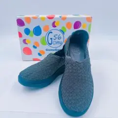 7FM102 Gomi 56 ゴムゴム スリッポン シューズ 靴 メッシュ ラメ