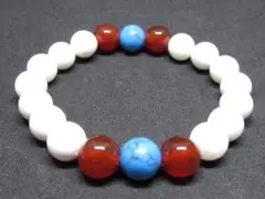 〇【ターコイズ×カーネリアン】天然石ブレスレットパワーストーン