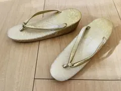 草履 着物 ゴールド