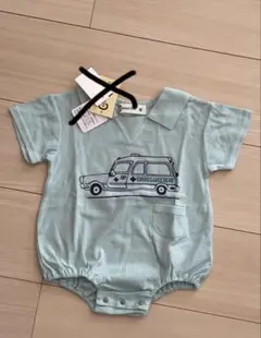 バースデイ　車柄　半袖ロンパース　80