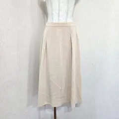 SCAPA スキャパ　ロングフレアスカート　Aライン（38）ベージュ系
