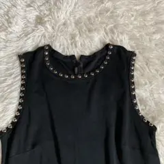 ドルチェ&ガッバーナ スタッズ ワンピースドレス ブラック オーガンジー