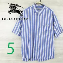 BURBERRY●バーバリー ＜コットン ストライプ 半袖シャツ＞M1295c