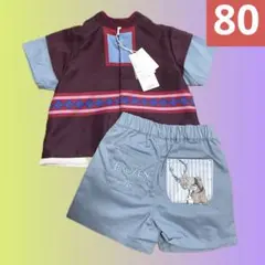 しまむら　ディズニー　リトシー　クリストフ　Tシャツ なりきり　80