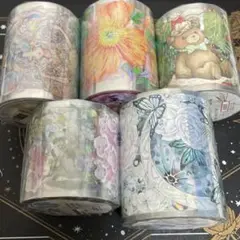 【セット3】海外 マステ 5個巻き売り マスキングテープ