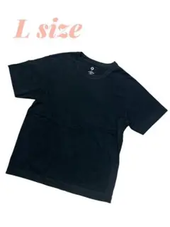 黒 Lサイズ クルーネック シンプルTシャツ