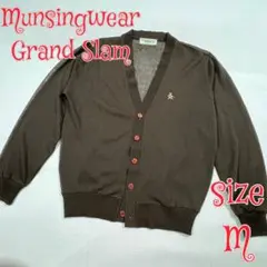 Munsingwear Grand-Slam 薄手カーディガン　ブラウン　M