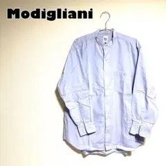 限界価格⭐︎Modigliani 長袖 バンドカラーシャツ ライトブルー Mサイズ