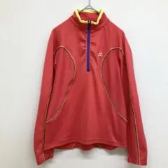 エレッセ ハーフジップ 長袖シャツ ドライ 【M】 ワンポイント ピンク