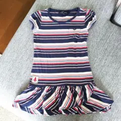 ラルフローレン★ストライプ 半袖ワンピース 110cm　トリコロールカラー