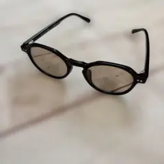 メンズ　サングラス　ブラックオーバル　ファッションメガネ
