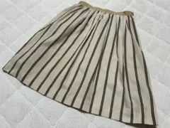 アンタイトル　ストライプ膝丈スカート　36