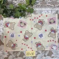 小さめランチョンマット★給食ナフキン★クマ＆ウサギ＆イヌ①