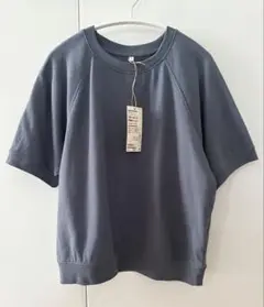 【美品】無印良品　ライトスウェット　クルーネック半袖Tシャツ Lサイズ