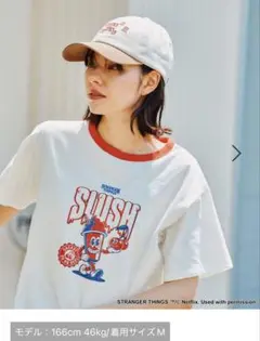 ニコアンド 【STRANGER THINGS】コラボ SCOOPリンガーTシャツ