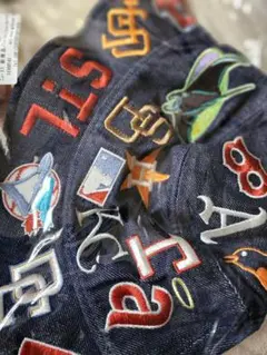 ニューエラ NEWERA 刺繍 総柄バケット ハット　MLB　BIGsize