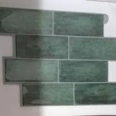 緑色ガラスタイル 6枚セット