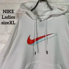 NIKEナイキショート丈スウェット薄手古着女子パーカーsizeXL