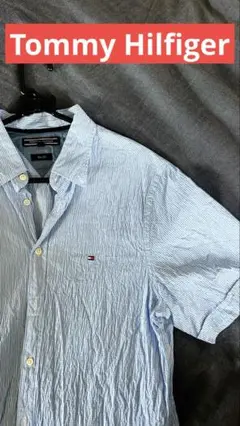 TOMMY HILFIGER スリムフィット 半袖シャツ L