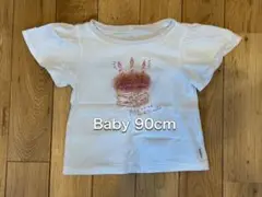 COMME CA ISM ケーキイラスト Tシャツ 半袖 90サイズ ベビー