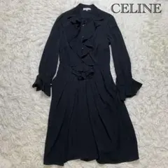 【希少!✨】CELINE セリーヌ フィービー期 ワンピース フリル 長袖 黒