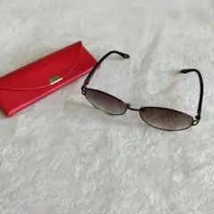 【美品】シャルルジョルダン　度ありメガネ　色付き