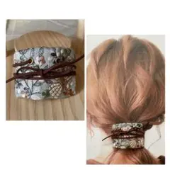 No.71 インド刺繍 ポニーフック ヘアアクセサリー