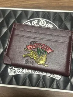 KENZO ケンゾー　レザー カードケース 名刺入れ ボルドー系