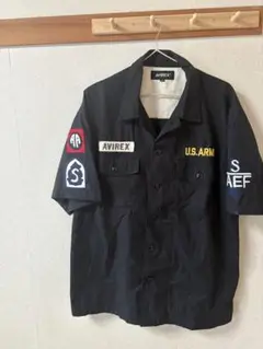 AVIREX U.S. ARMY ミリタリーシャツ 2XL 黒
