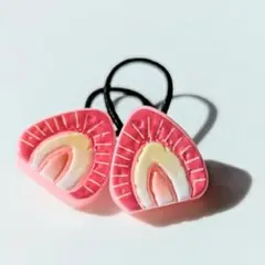 ハンドメイド　ヘアゴム　2個　P-G05