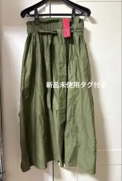 新品未使用 YARRA ヤラ ウエストリボン フレア ギャザー ロングスカート