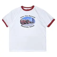 00sヴィンテージ・トリムTシャツ USA アイオワ州 企業物 フォトT