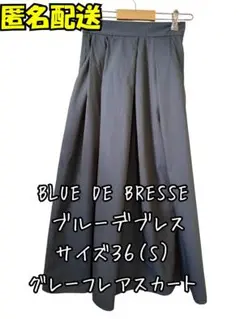 BLUE DE BRESSE グレー ロングスカート 36(S) 小さいサイズ