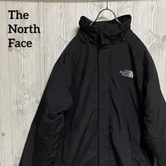 ノースフェイス　ナイロンジャケット　メンズL　ライナー取外可　ブラック黒　刺繍