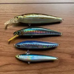 ルアー ミノー 4本まとめ売り バスデイ タックルハウス 釣具