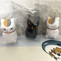 夏目友人帳　ミニフィギュア　〜ニャンコ先生と黒ニャンコ〜　3点セット