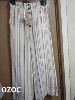 ストライプ柄 ワイドパンツ ／未使用品