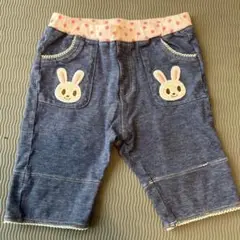 ミキハウス デニム調パンツ 90 うさこちゃん