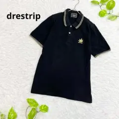 drestrip メンズ　半袖　ポロシャツ　S ブラック　ラメ•ロゴ刺繍入